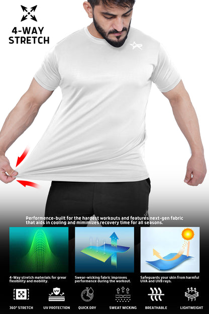 Men Sports T-Shirt - White