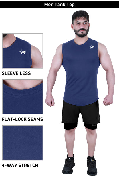 Men’s Wear Sleeveless Shirt - Navy