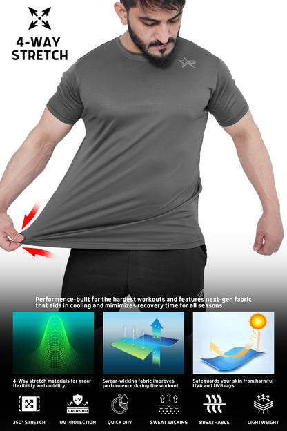 Men  T-Shirt - Charcoal Gray