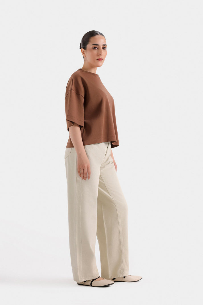 Oversized cropped tee