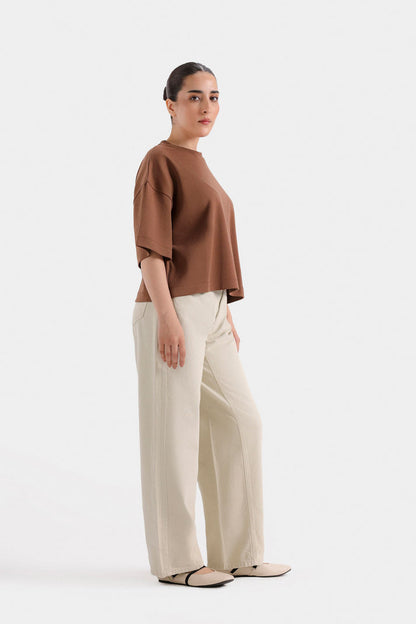 Oversized cropped tee