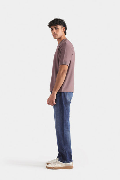 Organic ribbed knit tee
