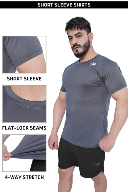 Men Sports T-Shirt - Grey