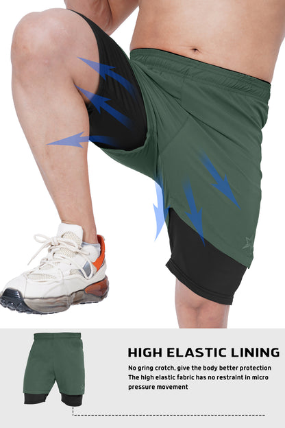 Men 2 in 1 Running shorts