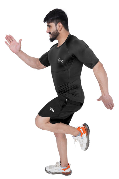 Men Compression Shirt Black