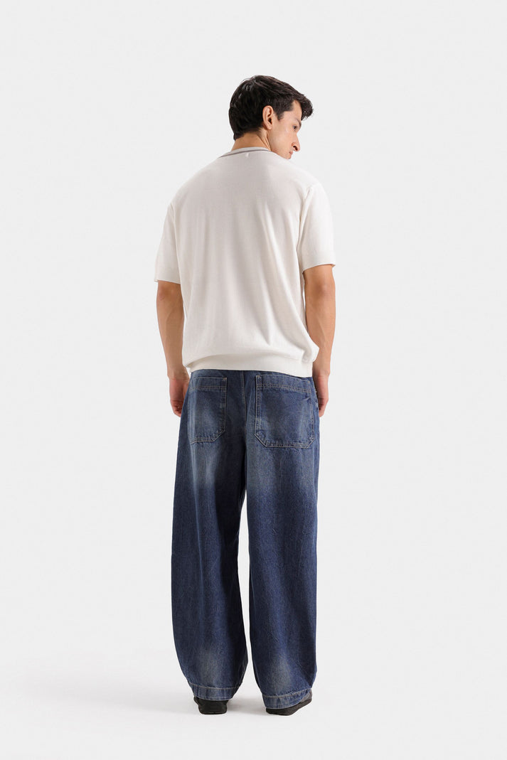 Organic ribbed knit tee