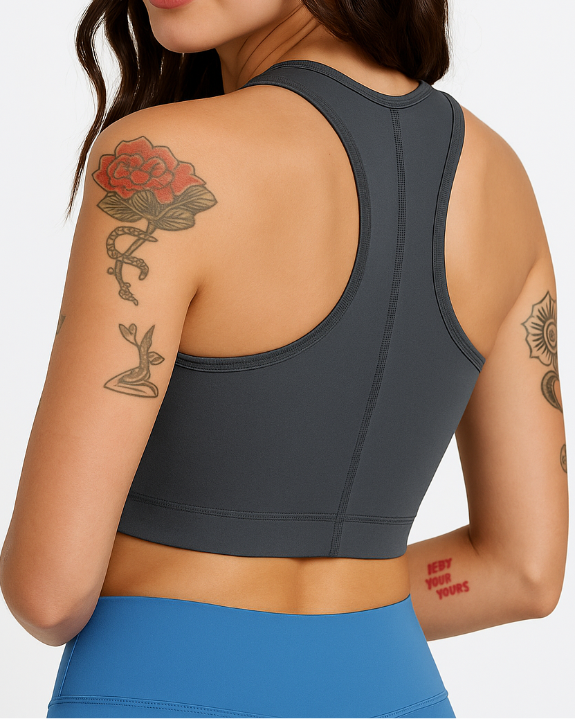 Women Crop Top - Grey