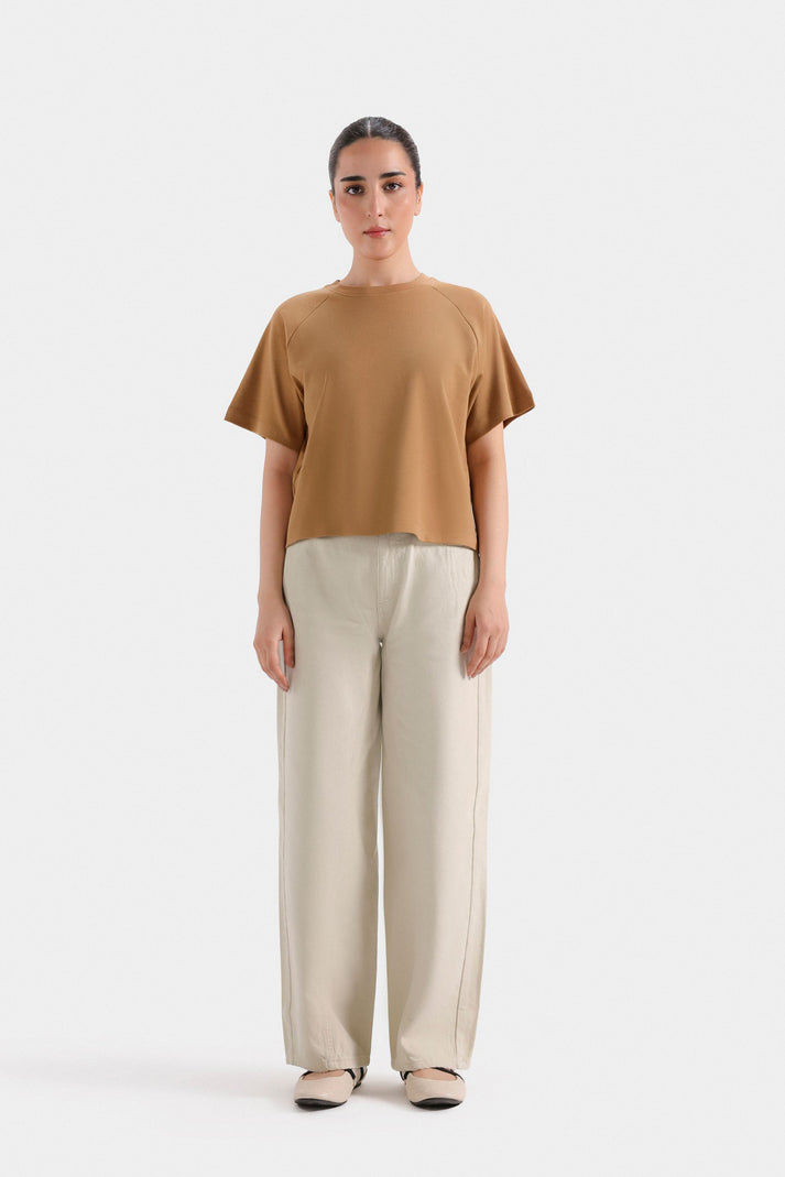 Cropped Raglan sleeves t-shirt