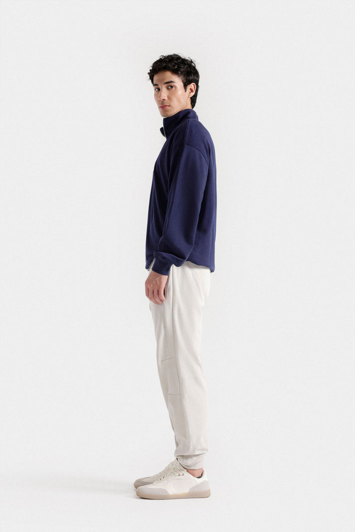 Basic quarter zip-up sweatshirt