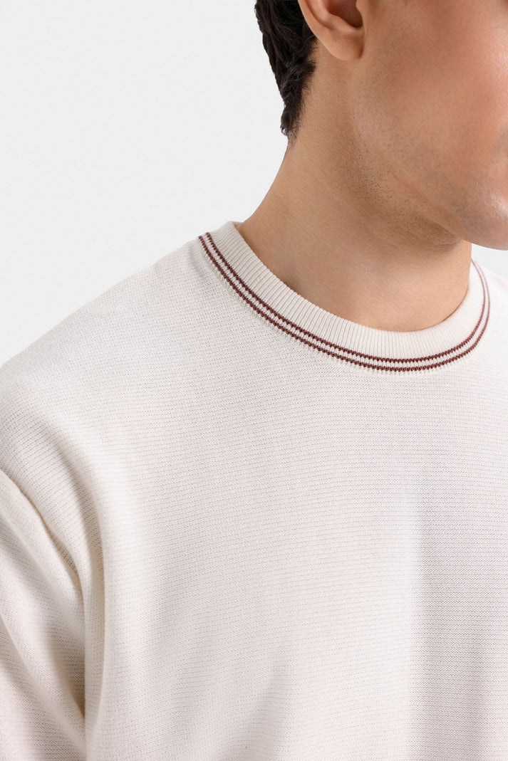 Organic ribbed knit tee