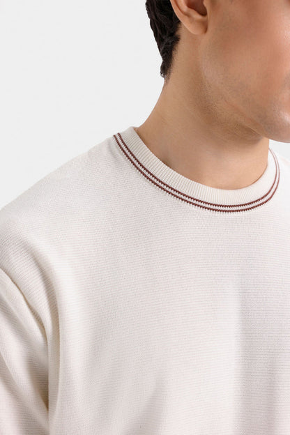 Organic ribbed knit tee