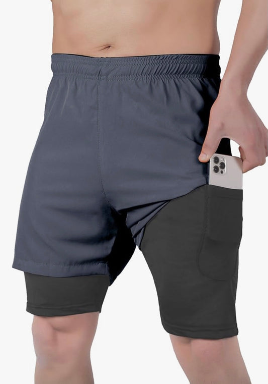 Men 2 in 1 Running shorts