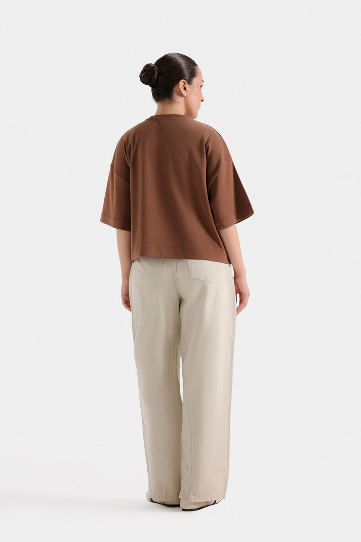 Oversized cropped tee