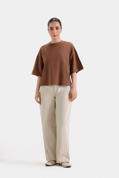 Oversized cropped tee