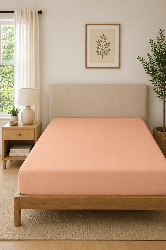 Premium Dyed Organic Cotton Fitted Sheet – Soft, Breathable & Perfect Fit