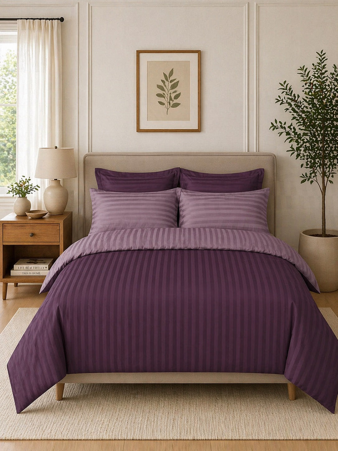 Luxury Organic Cotton Stripe Bedding
