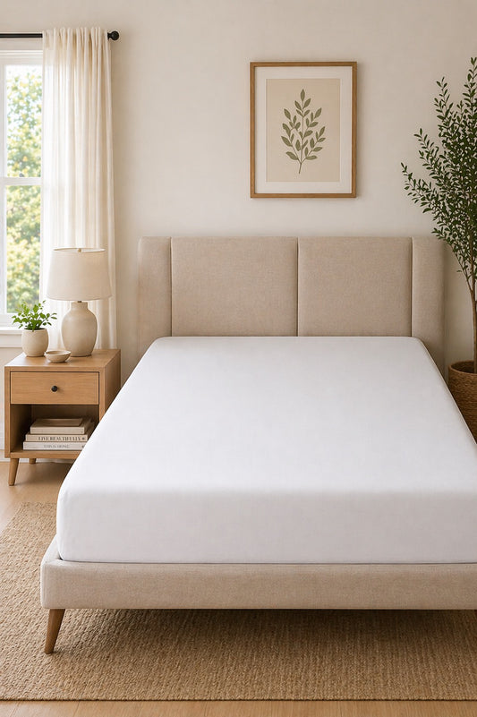 Water Repellent Organic Cotton Jersey Fitted Sheet