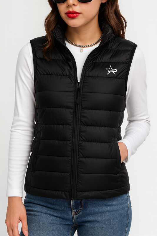 Women Puffer Vest - Black