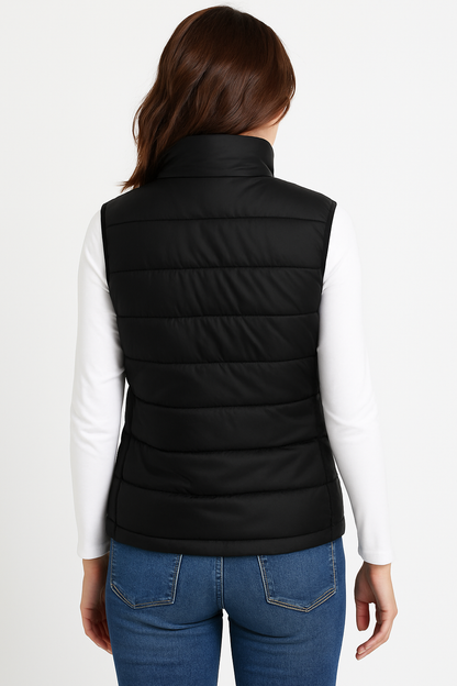 Women Puffer Vest - Black