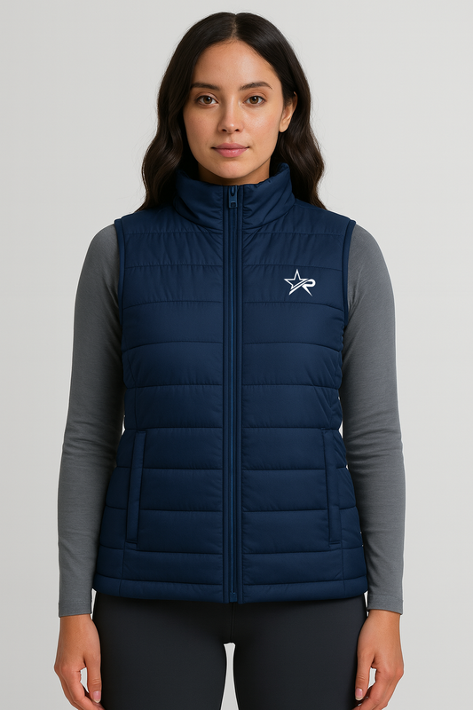 Women Puffer Vest - Navy Blue
