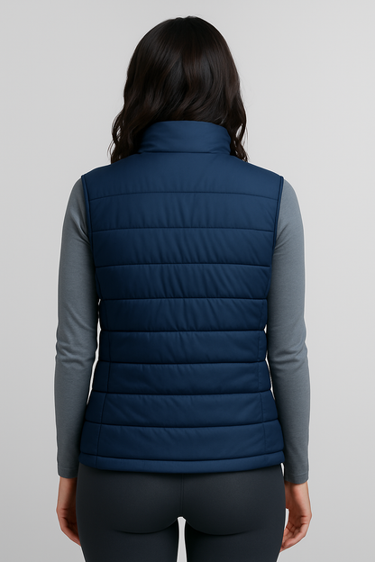 Women Puffer Vest - Navy Blue